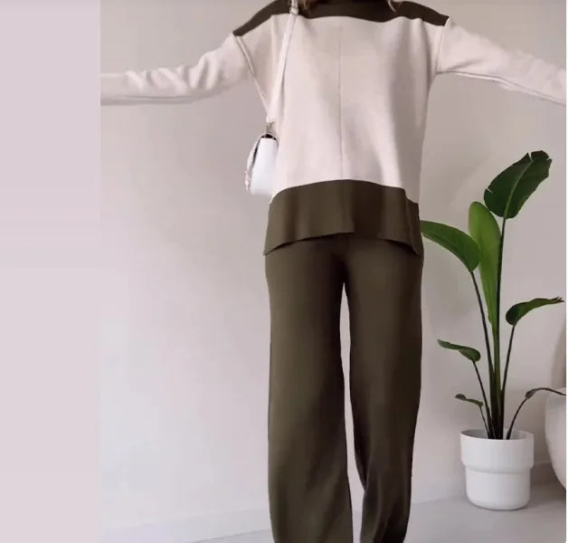 Traje con pantalones pernera ancha holgado